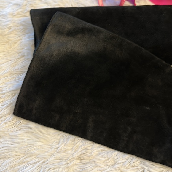 J.Crew Black Suede Calf Slouchy Heel Winter fall boots women size 7 - Picture 9 of 9